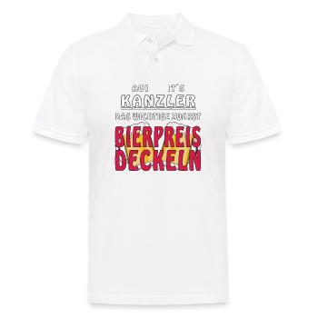 AUF GEHTS KANZLER BIERPREIS DECKELN - Männer Poloshirt - Weiß - Vorne - Kai (181cm)