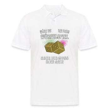 WÜRFELSPIEL - Männer Poloshirt - Weiß - Vorne - Kai (181cm)