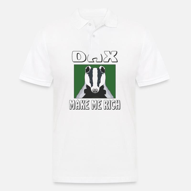 DAX MAKE ME RICH - Männer Poloshirt - Weiß