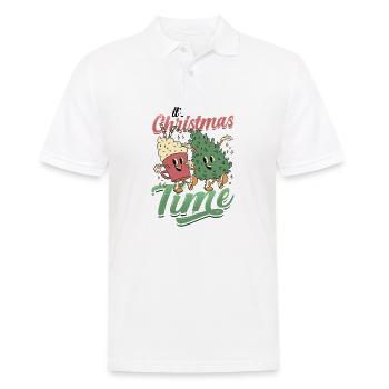 It's Christmas time - Men's Polo Shirt - white - Front - Kai (181cm)