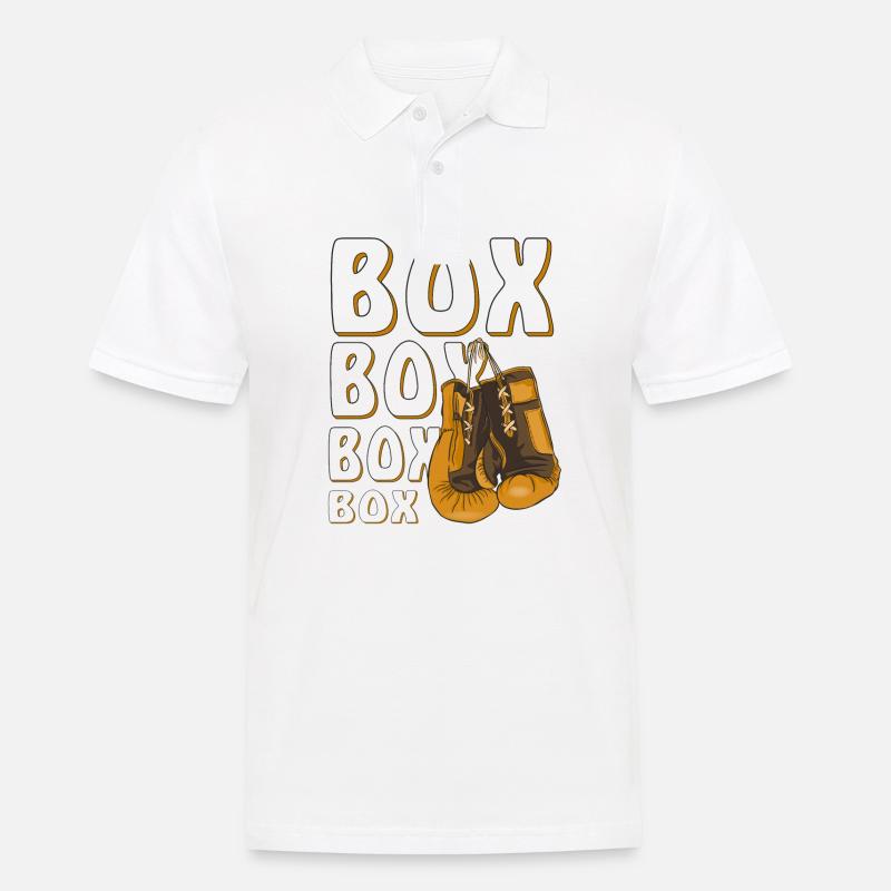 BOXHANDSCHUHE BOX - Männer Poloshirt - Weiß