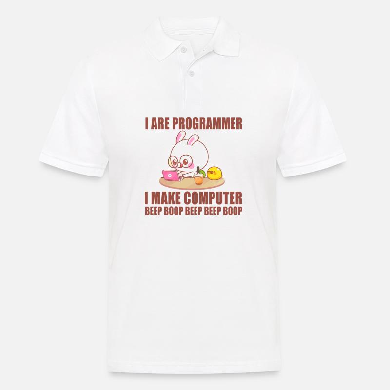 Ich bin Programmierer - Männer Poloshirt - Weiß