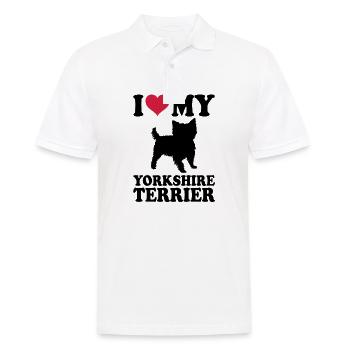 Yorkshire Terrier - Polo Homme - blanc - Devant - Kai (181cm)