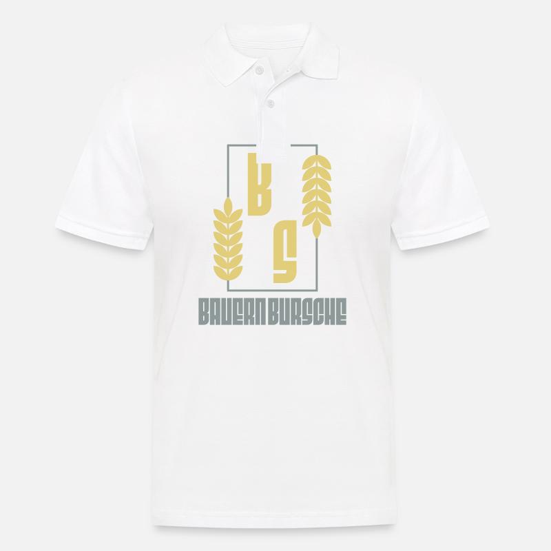 Bauernbursche - Männer Poloshirt - Weiß