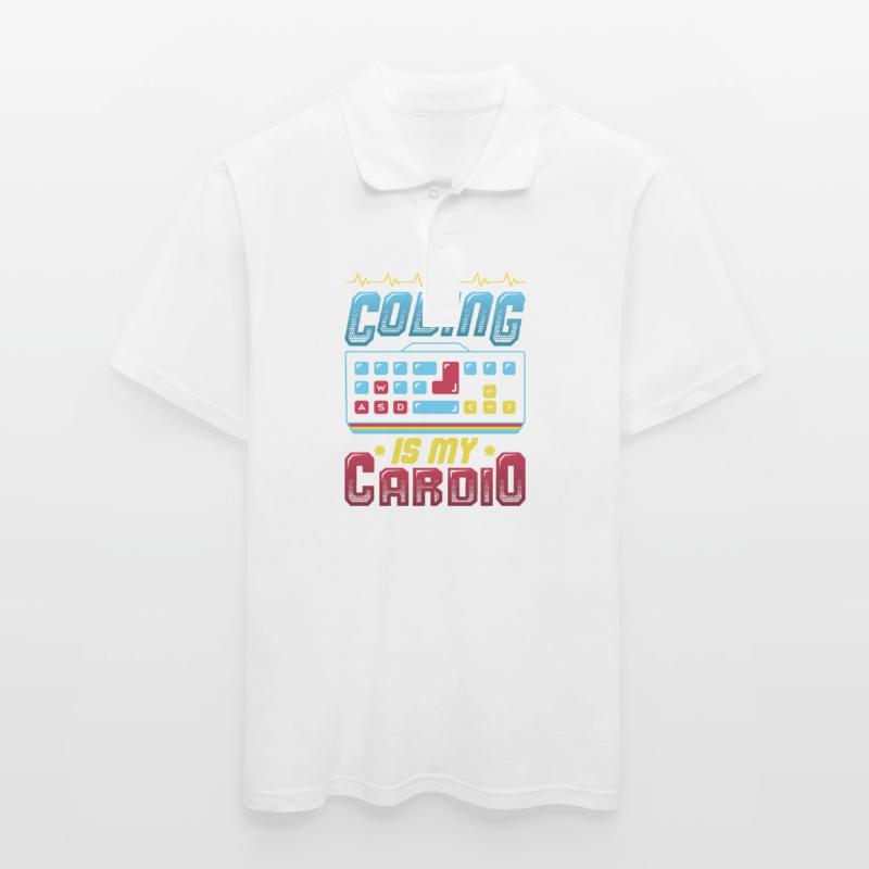Coding is my cardio, code programmer Men's Polo Shirt