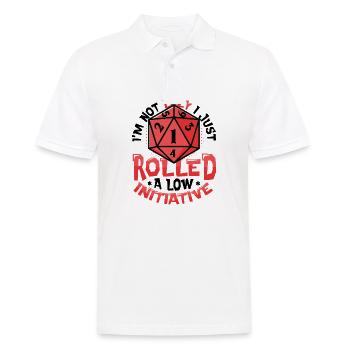 Je ne suis pas paresseux, je n’ai juste pas d’initiative - Polo Homme - blanc - Devant - Kai (181cm)