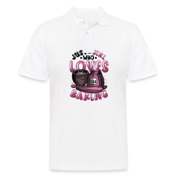 Only a girl who loves baking - Men's Polo Shirt - white - Front - Kai (181cm)
