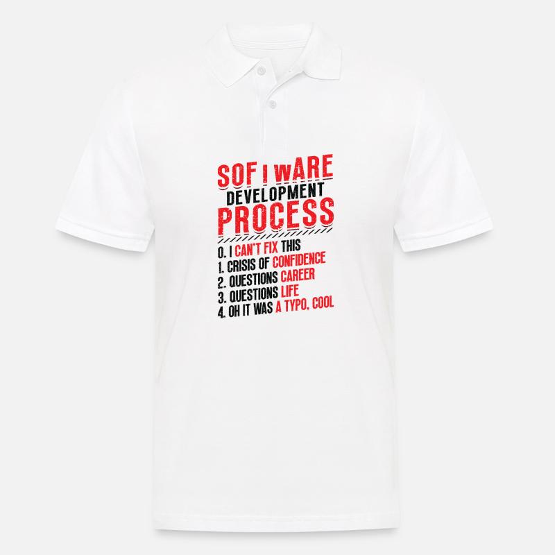 Software development process, programming - Men's Polo Shirt - white