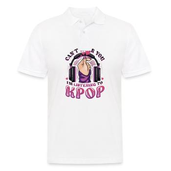 I don't hear you, I hear Kpop - Men's Polo Shirt - white - Front - Kai (181cm)