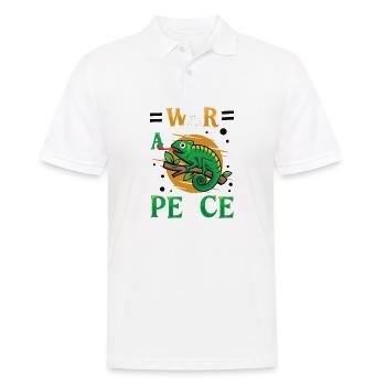 Peace Cameleon, mouvement pour la paix - Polo Homme - blanc - Devant - Kai (181cm)