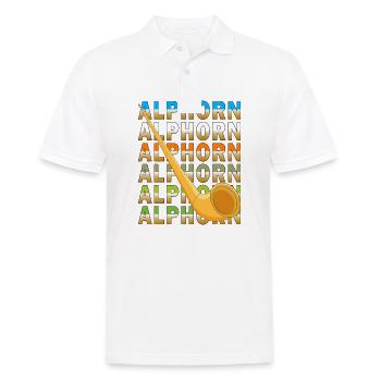 ALPHORN - Männer Poloshirt - Weiß - Vorne - Kai (181cm)
