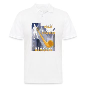 ALPHORN BLÄSER - Männer Poloshirt - Weiß - Vorne - Kai (181cm)