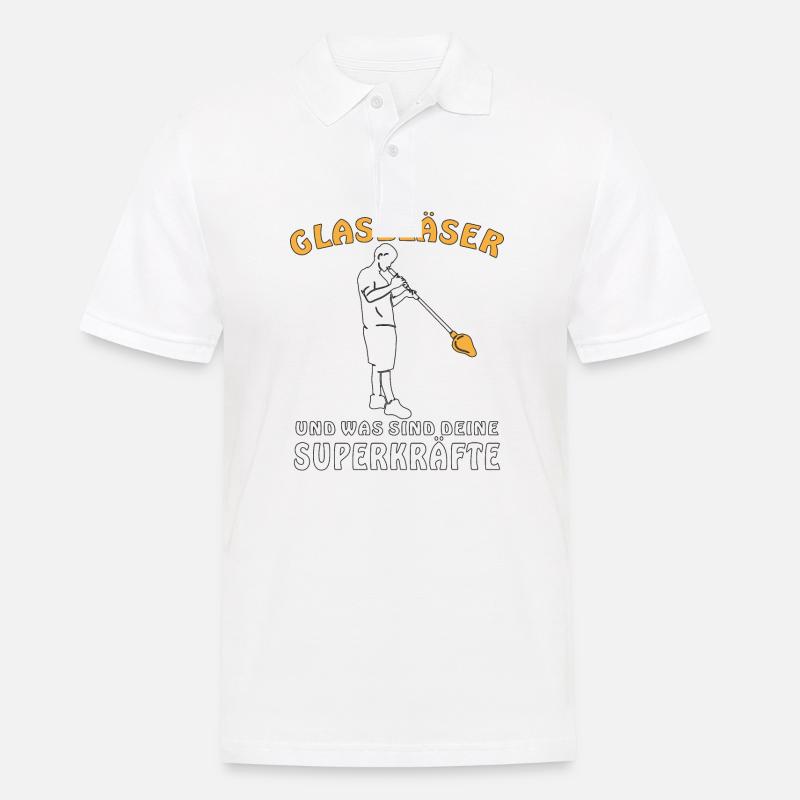 GLASBLÄSER - Männer Poloshirt - Weiß