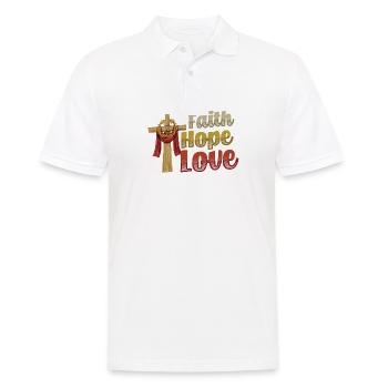 Faith, Hope, Love, Church, Religion - Men's Polo Shirt - white - Front - Kai (181cm)