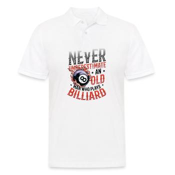 Unterschätzen Sie Niemals Einen Alten Mann - Männer Poloshirt - Weiß - Vorne - Kai (181cm)