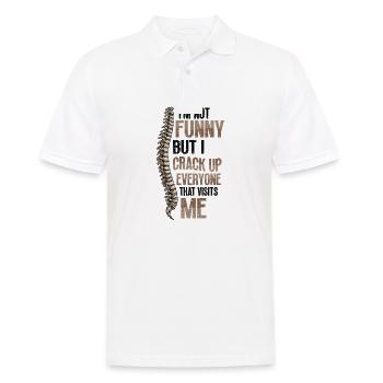 I'm not funny - Men's Polo Shirt - white - Front - Kai (181cm)