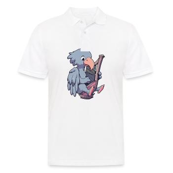 Schuhschnabel joue de la harpe - Polo Homme - blanc - Devant - Kai (181cm)