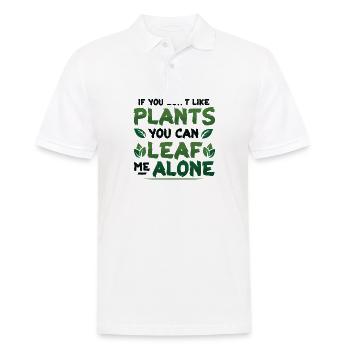 Leaf Me Alone, Pflanzenliebhaber - Männer Poloshirt - Weiß - Vorne - Kai (181cm)