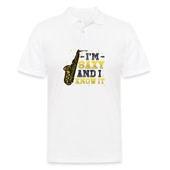 Ich Bin Saxy Und Ich Weiß Es - Saxophon - Männer Poloshirt - Weiß - Vorne - Kai (181cm)