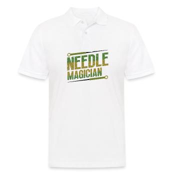 Needle magician, acupuncturist - Men's Polo Shirt - white - Front - Kai (181cm)