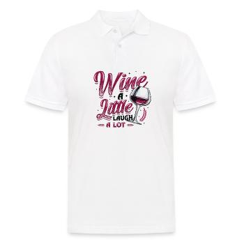 Vin Un peu rire beaucoup, amateur de vin - Polo Homme - blanc - Devant - Kai (181cm)