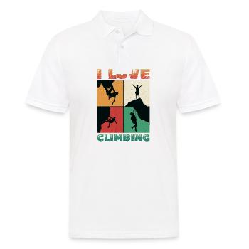 I love rock climbing, rock climbing - Men's Polo Shirt - white - Front - Kai (181cm)