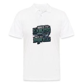 Encré pour exprimer, pas pour impressionner le tatouage - Polo Homme - blanc - Devant - Kai (181cm)