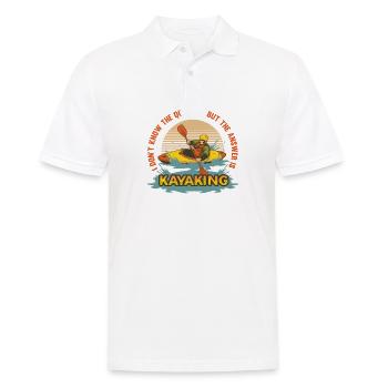 Kayak, je ne connais pas la question, mais la réponse - Polo Homme - blanc - Devant - Kai (181cm)