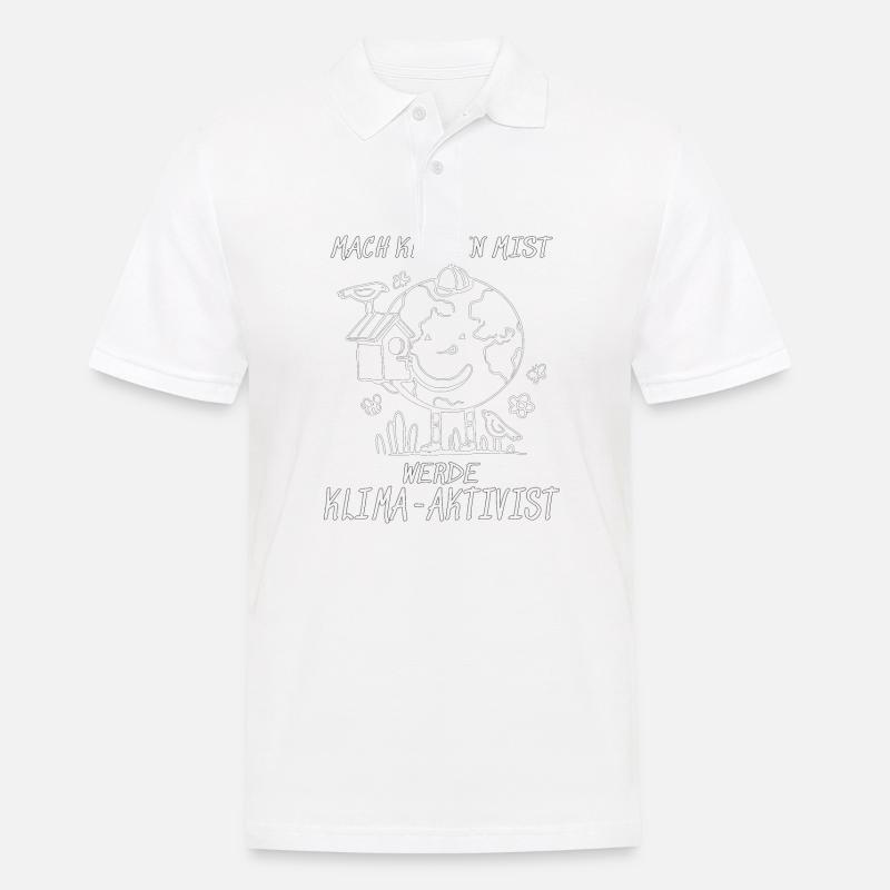 WERDE KLIMAAKTIVIST - Männer Poloshirt - Weiß