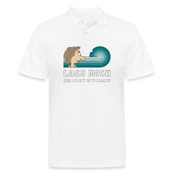 COMIC KOPF LASS MICH - Männer Poloshirt - Weiß - Vorne - Kai (181cm)