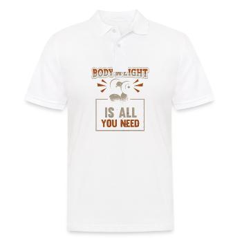Le poids corporel est tout ce dont vous avez besoin - Polo Homme - blanc - Devant - Kai (181cm)
