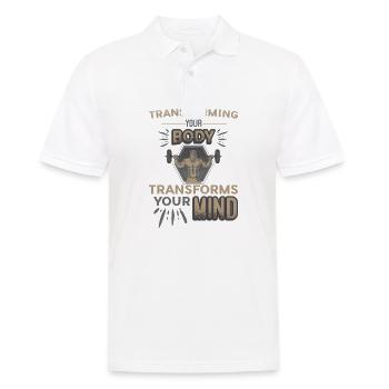La transformation de votre corps façonne votre - Polo Homme - blanc - Devant - Kai (181cm)