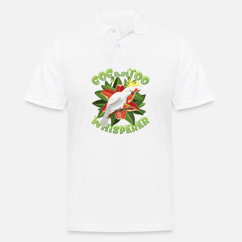 Kakaduflüsterer, Kakadu, Vogel - Männer Poloshirt - Weiß