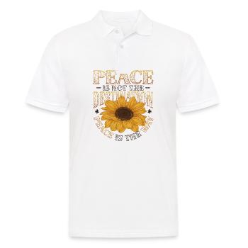 Peace is not the goal, peace is the way - Men's Polo Shirt - white - Front - Kai (181cm)