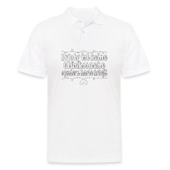 Erfolg ist keine Glückssache, sondern harte Arbeit - Männer Poloshirt - Weiß - Vorne - Kai (181cm)