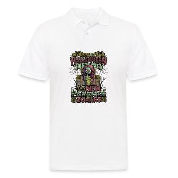 No Halloween costume, just Halloween for parents - Men's Polo Shirt - white - Front - Kai (181cm)