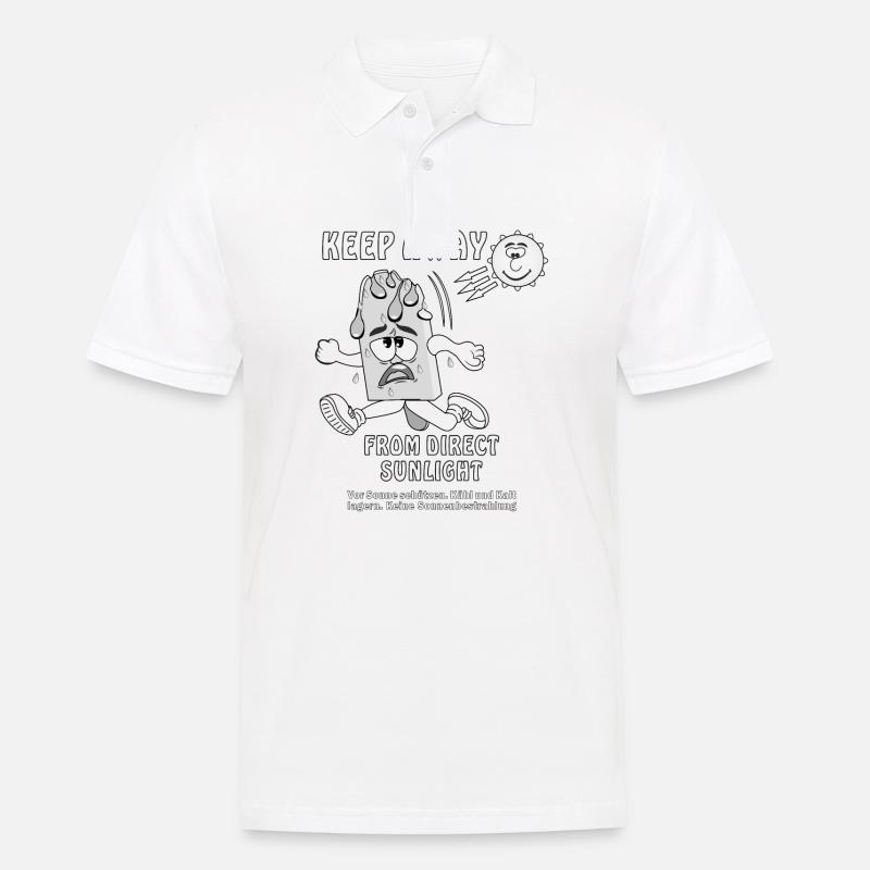 SONNENSCHUTZ EISCREME - Männer Poloshirt - Weiß