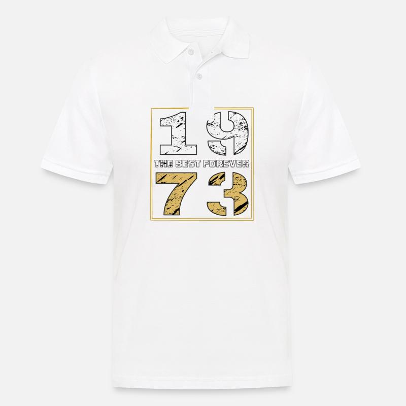 THE BEST FOREVER 1973 - Männer Poloshirt - Weiß