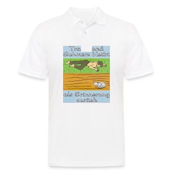 MENSCH TRAURIG KATZE - Männer Poloshirt - Weiß - Vorne - Kai (181cm)
