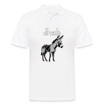 ESEL IM TEAM - Männer Poloshirt - Weiß - Vorne - Kai (181cm)
