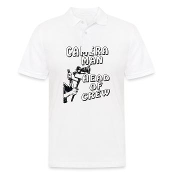 CAMERA MAN HEAD OF CREW - Men's Polo Shirt - white - Front - Kai (181cm)