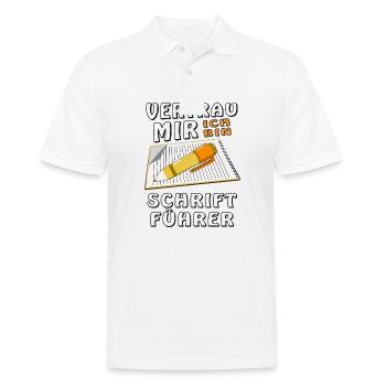 SCHRIFTFÜHRER - Männer Poloshirt - Weiß - Vorne - Kai (181cm)