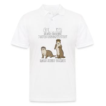 OTTER SIND MEINE LIEBLINGSTIERE - Männer Poloshirt - Weiß - Vorne - Kai (181cm)