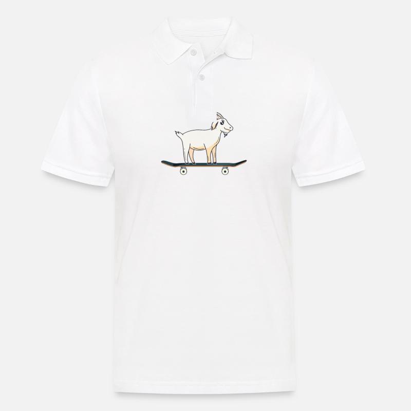 BOCK AUF SKATEBOARD - Männer Poloshirt - Weiß
