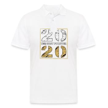 THE BEST FOREVER 2020 - Männer Poloshirt - Weiß - Vorne - Kai (181cm)