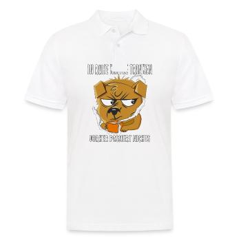IN RUHE KAFFEE TRINKEN - Männer Poloshirt - Weiß - Vorne - Kai (181cm)