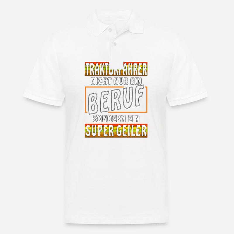 Beruf Traktorfahrer - Männer Poloshirt - Weiß