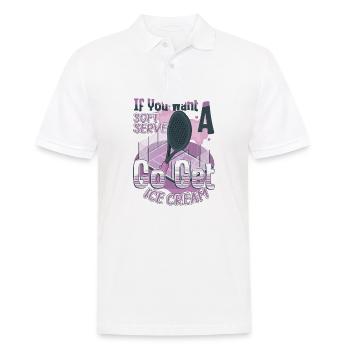 Wenn Sie Einen Weichen Aufschlag Wünschen - Männer Poloshirt - Weiß - Vorne - Kai (181cm)