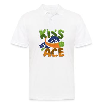 Amateurs de padel, Kiss My Ace, Padel tennis - Polo Homme - blanc - Devant - Kai (181cm)
