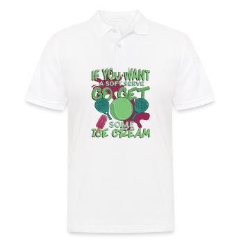Wenn Sie Einen Weichen Aufschlag Wünschen - Männer Poloshirt - Weiß - Vorne - Kai (181cm)